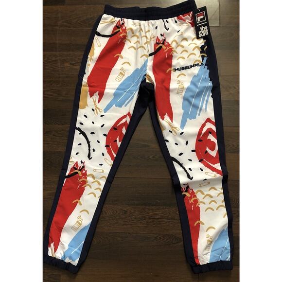FILA X The Museum Printed Track Pant Sz Small LM131189 410 - Picture 2 of 14